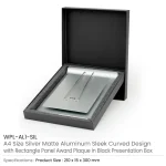 Aluminum Award Plaque with Stand A4 Size in Black Presentation Box - Image 3