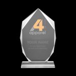 Wide Flame Crystal Awards with Glass base & Box - Image 2
