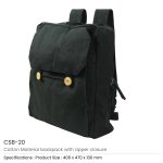 Cotton Backpacks with Zipper Closure - Image 5