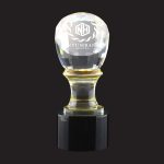 Crystal Glass Trophy in Wooden Box - Image 2
