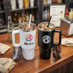 Tumblers with Handle and Straw in SS & Similar to Stanley Design, 1200ml - Image 2