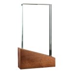 Crystal Awards with Wood Base in Black Hardboard Box - Image 4