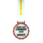 Glass Medals with Metal Frame, 3cm White Ribbon with Box - Image 8
