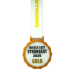 Glass Medals with Metal Frame, 3cm White Ribbon with Box - Image 10