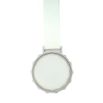 Glass Medals with Metal Frame, 3cm White Ribbon with Box - Image 11