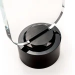 Crystal Trophy Round Black Base in Premium Fiber Box, Gold Lock Closure - Image 4