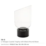 Crystal Trophy Round Black Base in Premium Fiber Box, Gold Lock Closure - Image 3
