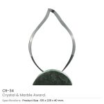 Flame Shaped Crystal & Marble Awards in Hardboard Box - Image 3