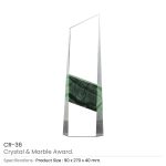 Vertical Crystal and Marble Awards in Hardboard Box - Image 3