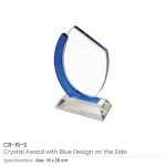 Crystal Awards with Blue Design on the side - Image 6