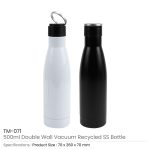 Double Wall SS Bottles Twist-off Lid SS Foldable Handle 500ml - Image 3