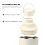 Dual Opening SS Bottles, Double-Wall Insulated Body, Powder Coated, 500ml - Image 4