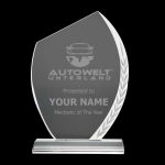 Crystal Awards with Engraved Leaf Design & Box - Image 2