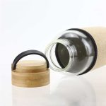 Glass Bottles with Bamboo Lid and Eco Sleeve, 1 liter - Image 5
