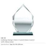 Iceberg Design Crystal Awards with Glass Base in Premium Box - Image 7