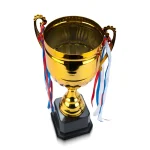 Metal Open Cup Trophies & Removable Ribbon Attached to Both Handles - Image 6