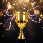Metal Open Cup Trophies & Removable Ribbon Attached to Both Handles - Image 4