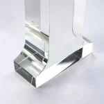 Crystal Glass Trophy in Number One Shape with Gold Lock Closure Box - Image 7