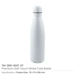 Premium Soft Touch Matt Cola Bottles in Stainless Steel, 500ml - Image 3