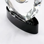 Round Crystal Clock Awards with Oval Glass Base in Premium Box - Image 6