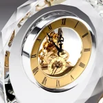 Round Crystal Clock Awards with Oval Glass Base in Premium Box - Image 4