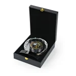 Round Crystal Clock Awards with Oval Glass Base in Premium Box - Image 8