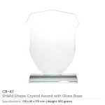 Shield Shaped Crystal Awards with Gift Box - Image 3
