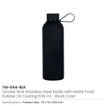 Stainless Steel Water Bottles 500ml – Double Wall, Matte, Rubber Coating - Image 9