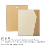 Two-Toned PU Leather Awards with Aluminum Frame & Stand in Luxury Box - Image 8