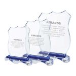 Crystal Awards with Blue Base and Box - Image 2
