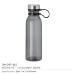 rPET Transparent Bottles 800ml SS Lid with Carry Handle - Image 7